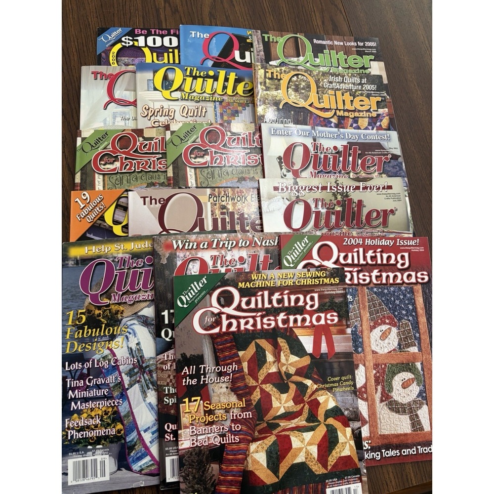 The‎ Quilter Magazine Lot Of 16 2002-2006 Quilting Christmas Patterns Projects